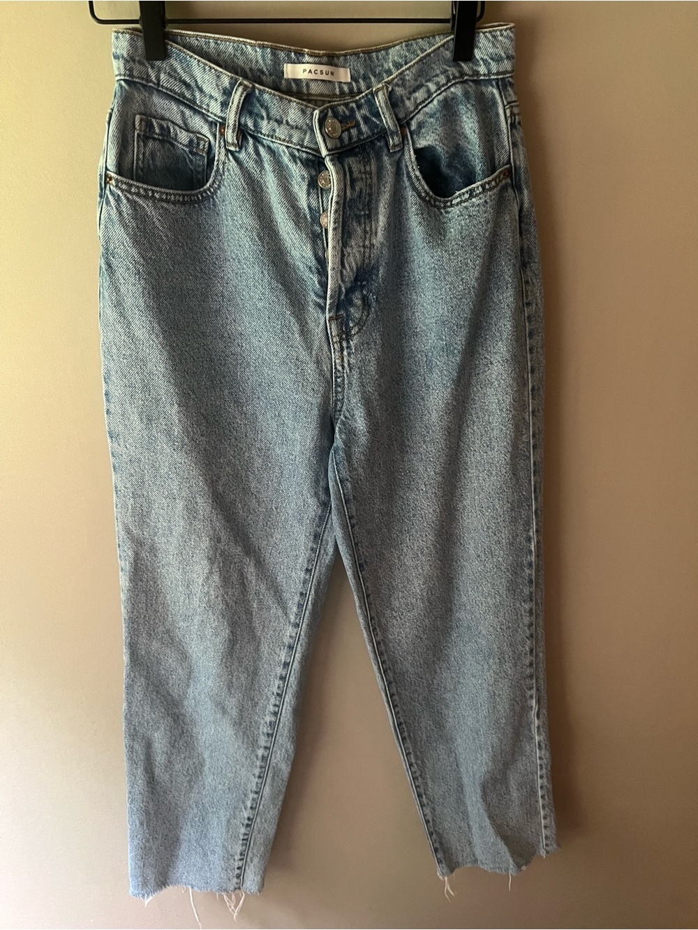PacSun Light Blue High Rise Straight-Leg Jeans Great Condition Size 26